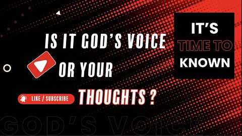 Is it God's voice or your thoughts?