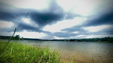 Relaxing at the lake before storm