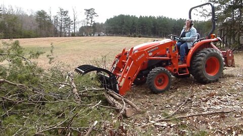 #115 Using The Land Pride Grapple To Clear More of the Field Edge