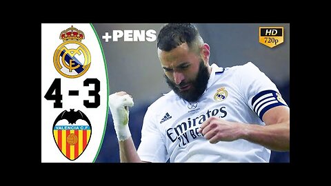 Real Madrid vs Valencia 1-1 (4-3) All Goals & Highlights - 2023