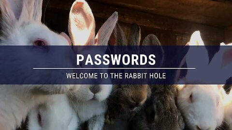 Passwords: Welcome to the Rabbit Hole