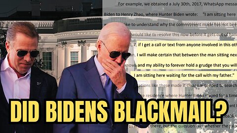 Whistleblower Says Text Shows Biden Crime Family Blackmail Attempt