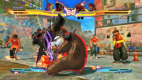 Street Fighter X Tekken: Alisa (Swap Costume) & Yoshimitsu vs Kuma & Hwoarang - 1440p No Commentary