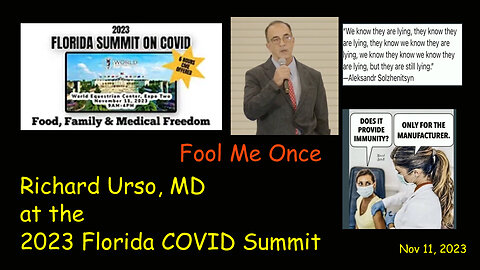 Richard Urso, MD at the 2023 COVID Summit