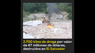 El Salvador: 2.700 kilos de cocaína quemados tras incautación