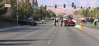 Police say speeding driver ran red light before fatal crash in southwest Vegas