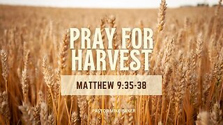 Pray For Harvest - Matthew 9:35-38