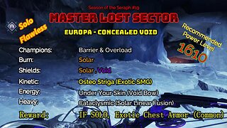 Destiny 2 Master Lost Sector: Europa - Concealed Void on my Titan Solo-Flawless 2-15-23