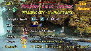 Destiny 2 Master Lost Sector: Dreaming City - Aphelion's Rest on Void Warlock Solo-Flawless 8-14-23
