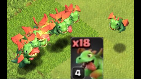 MASS BABY DRAGON DESTROYING A TOWN HALL 11 CLASH OF CLANS