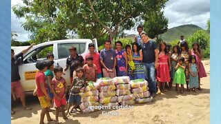 Distribuição de cestas: quase 128 mil quilos de alimentos para 17 etnias de MG e es doados pela Fu