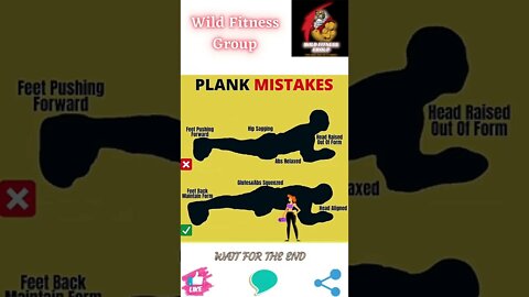 🔥Plank mistakes🔥#shorts🔥#wildfitnessgroup🔥3 September 2022🔥