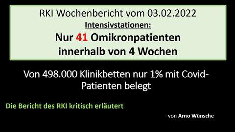 RKI Wochenbericht vom 03.02.2022 - kritisch erläutert von Arno Wünsche
