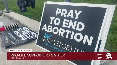 Pro-life supporters gather in Port St. Lucie to celebrate Supreme Court decision