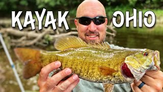 Kayak fishing the East Fork Little Miami River