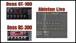 Boss GT-100 + RC-300 + Ableton Live Como Sincronizar. Explicação detalhada
