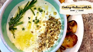 Ricotta and Goat Cheese Dip with Garlic and Herbs from Sardinia Cooking Italian with Joe