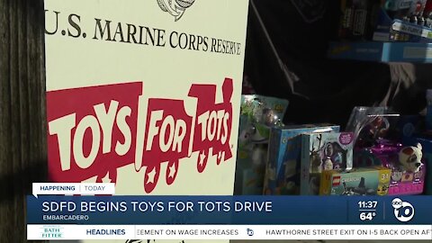 San Diego Fire Department kicks off annual Toys for Tots drive