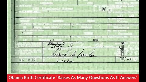 Obama Birth Certificate 'Raises As Many Questions As It Answers'