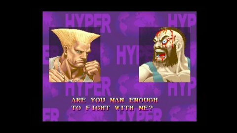 Hyper Street Fighter 2 Nerf AI (PS2) - Guile (Super T/X) - Hardest - No Continues