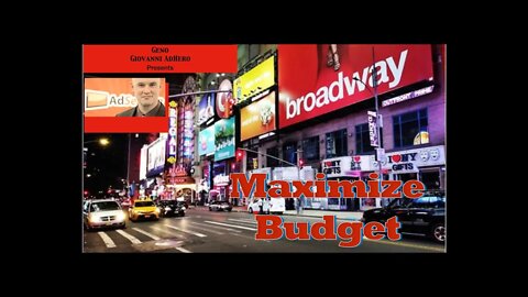 Geno Giovanni Present: Maximize Budget