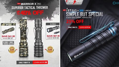 Olight Limited Edition Sale May 8th Up to 40% off !