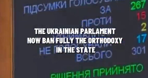 Ukrainian Parliament BANS the Christian Orthodox Church! [Khazarian Empire] ✅✡️/🚫✝️