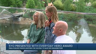 Five-year-old girl earns "Everyday Hero" award for saving grandmother