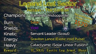 Destiny 2 Legend Lost Sector: Nessus - The Conflux on my Titan 10-31-22