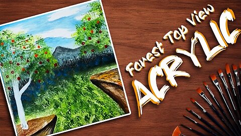 Forest Top View Acrylic Painting Tutorial for Beginners | Step-by-Step