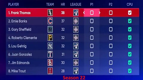 MLB The Show 22 HR Derby Franchise Season 2022