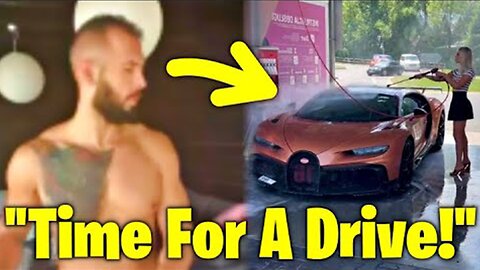 (NEW Video) Andrew Tate DRIVES Buggati In Public