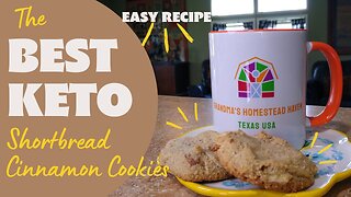 Grandma's Shortbread Cinnamon Cookies #keto #lowcarb