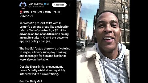 TRUE FACT about why Don Lemon 💩 got fired by Elon Musk! #DailyMail