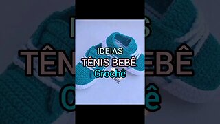 tênis bebê #crochê #ideias #2023 #moda #crochet #maternidade #mãe #bebê #modacrochê #sapatinhodebebe