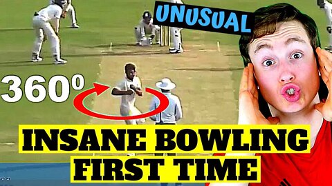 AMERICAN REACTS TO UNUSUAL BOWLING MOTIONS (360 degree...)