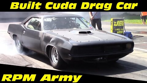 Built Big Tire Hemi Cuda Drag Car