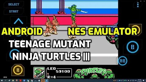 TMNT Teenage Mutant Ninja Turtles ||| Manhattan Project SCENE 3 Playing on Android App NES Emulator