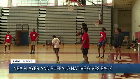 NBA player and Buffalo native Jordan Nwora inspiring local young basketball players