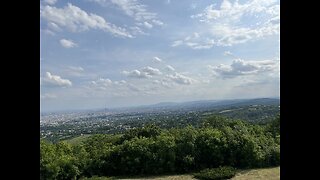 City aerial view from the hills