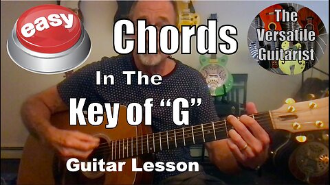 Play GUITAR chords QUICKLY! - Guitar lesson for Beginners - Easy Guitar Tutorial for G-Em-C-D chords