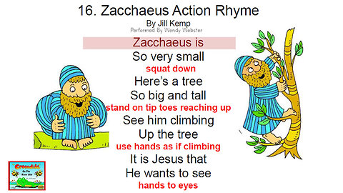 Zacchaeus Action Rhyme