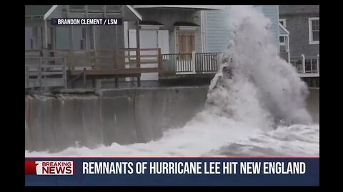 Post-tropical cyclone Lee brings strong winds and rainfall to New England