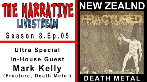 #deathmetal #nz The Narrative 2020 8.05 In-House Guest, Mark Kelly, Death Metal Singer of Fractured