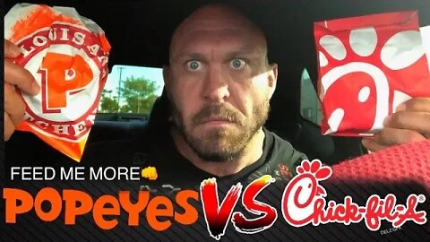Ryback Chick-Fil-A VS Popeyes New Original Classic & Spicy Sandwiches (EATS ALL 4) Food Mukbang