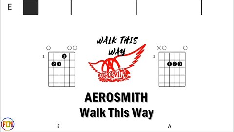 AEROSMITH Walk This Way - Chords & Lyrics like a Karaoke) HD