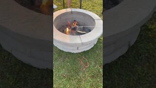 Cooking hotdogs over a fire