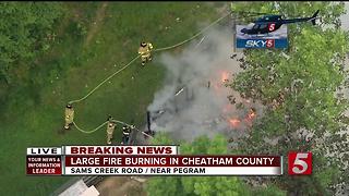Firefighters Battle Structure Fire In Pegram