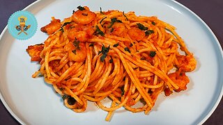 One-Pot Shrimp Pasta Recipe / Γαριδομακαρονάδα Εύκολη Και Γρήγορη