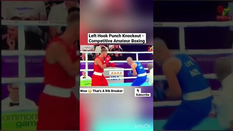 Left Hook Punch Knockout - Competitive Amateur Boxing #shorts #boxing #wbcboxing #wbaboxing